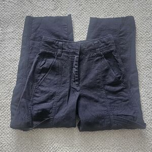 BABATON 1-01 Cargo Pant Black 100% Wool Trousers High Waist Size 0 Aritzia